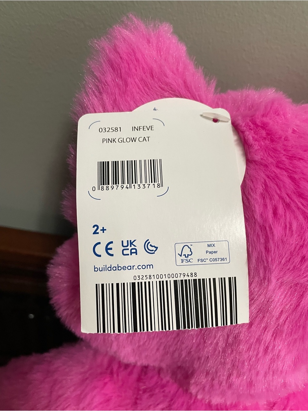 Build-A-Bear Midnight Glow Hot Pink Kitty Cat Plush. NWT. - Picture 8 of 11